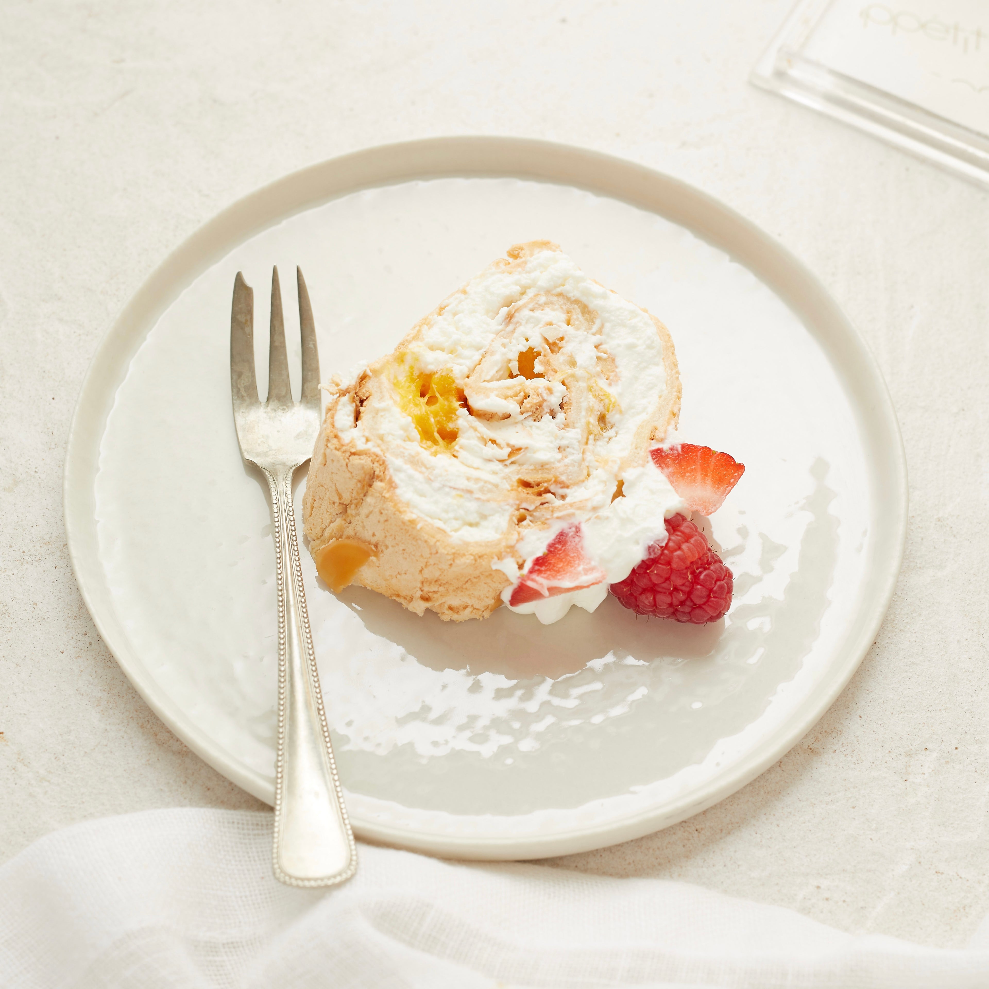 Mango Strawberry Roulade