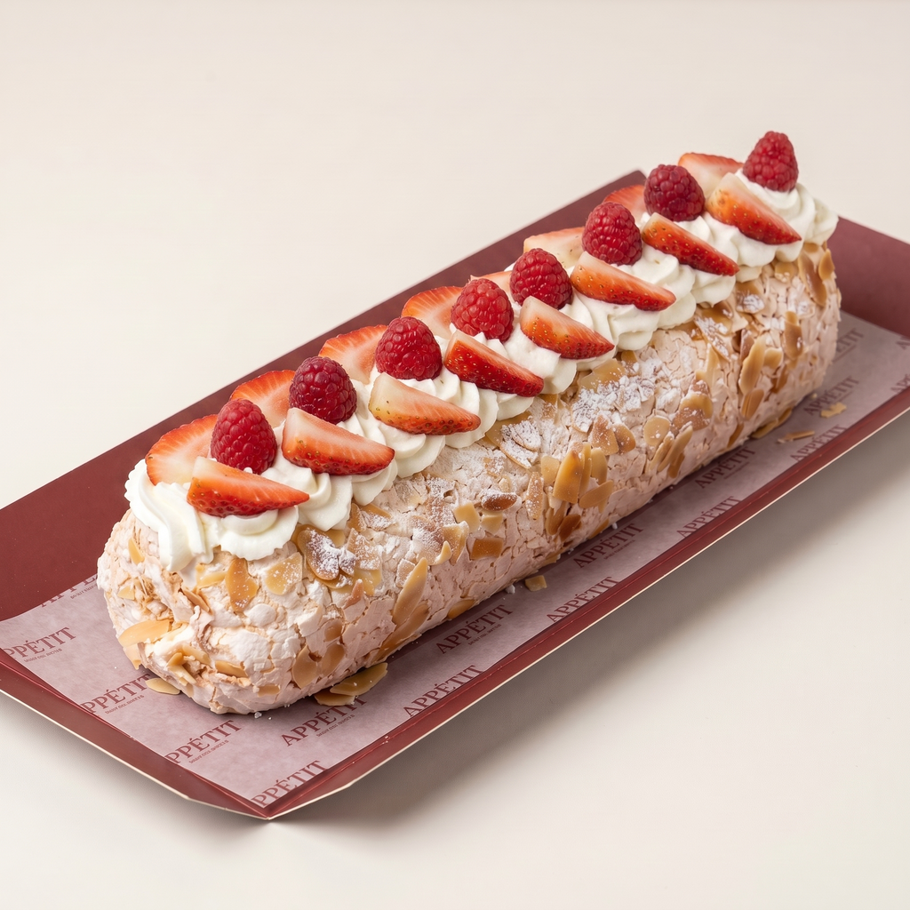 Mango Strawberry Roulade